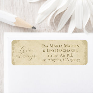 Elegant Off-White Grunge Edge Return Address
