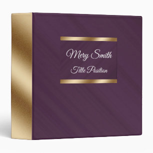 Elegant Office Purple Binder