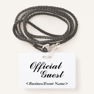 Elegant "Official Guest" Badge