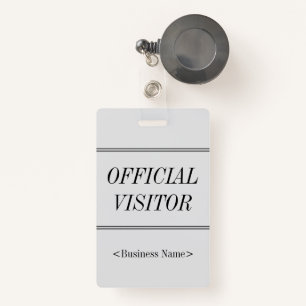 Elegant "OFFICIAL VISITOR" Badge