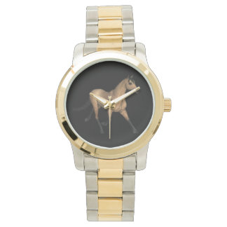 Elegant oil painting horse watch