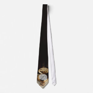 Elegant Old Golden Watch (one side) Tie