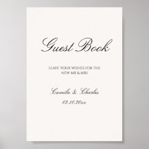 Elegant Old Money Wedding Guest Book 