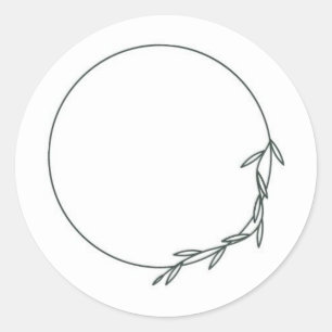 Elegant olive branch sticker