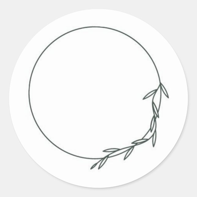 Elegant olive branch sticker (Front)