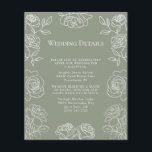 Elegant Olive Green French Roses Wedding Details<br><div class="desc">Looking to create lasting memories at your Wedding? Our exclusive collection,  customizable by you,  is the perfect solution! Elegant Olive Green French Roses Wedding Details.</div>
