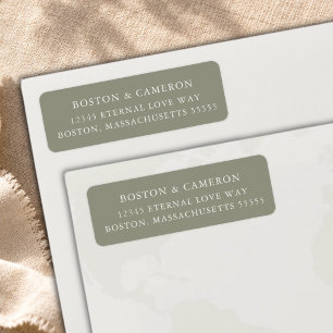 Elegant Olive Sage Green Personalized Return