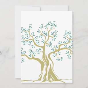 Elegant Olive Tree Sketch Holiday Card   Nature