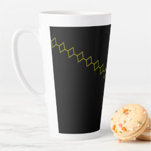 Elegant  Onyx Flow Chili Bowl Latte Mug