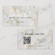 Elegant Opal Stone Custom QR Code Unique