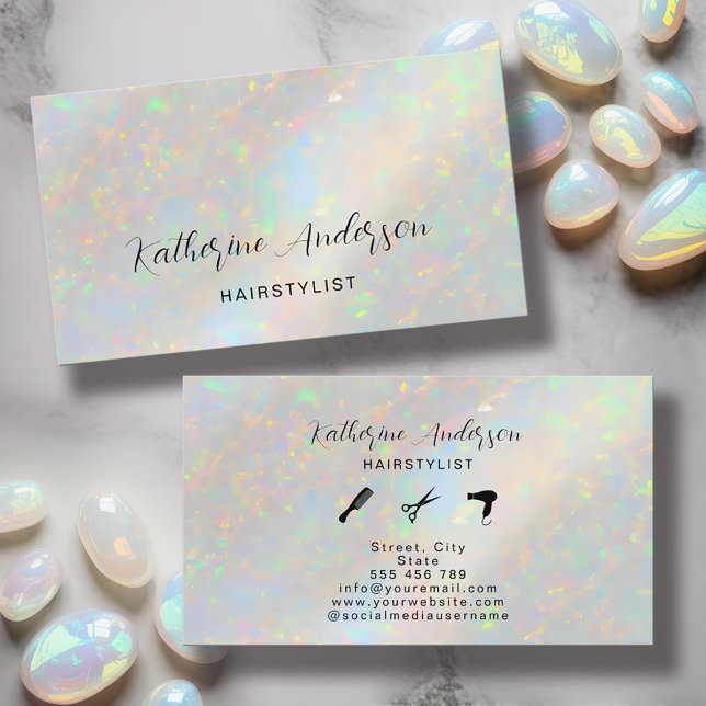 Elegant Opal Stone Personalized Business Card (Elegant Opal Stone Personalized Business Card)