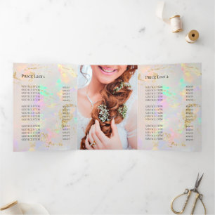 elegant opal tri-fold brochure