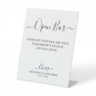 Elegant Open Bar Calligraphy Personalized Wedding 