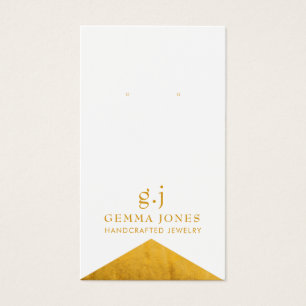 Elégant Or Blanc Foil Edge Oreille Bijoux