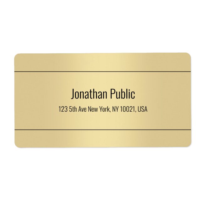 Elegant or couleur Simple Design Modèle Livraison (Devant)