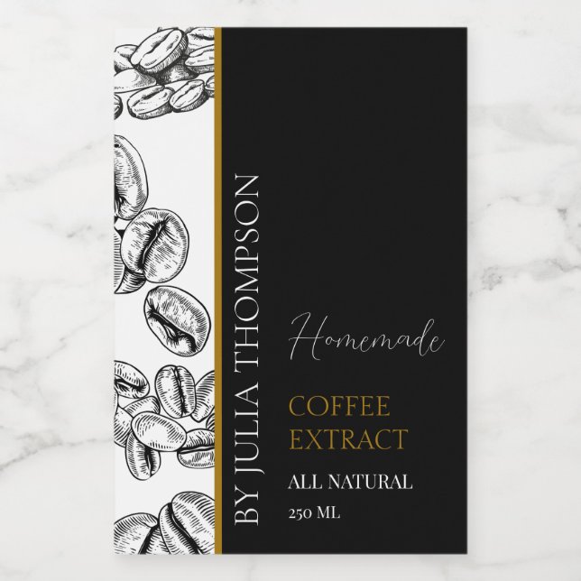 Elégant or fait maison Étiquette d'extraction de c (Étiquettes simples)