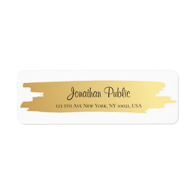 Élégant or moderne professionnel blanc manuscrit (Devant)