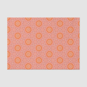 Elegant Orange and Pink Modern Geometric Pattern  Tissue Paper