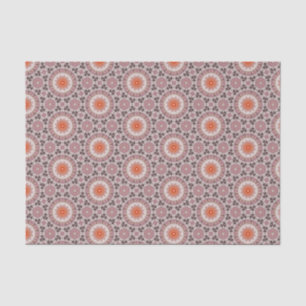Elegant Orange and Pink Modern Geometric Pattern  Tissue Paper