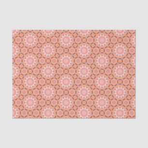 Elegant Orange and Pink Modern Geometric Pattern  Tissue Paper