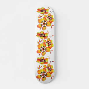 Elegant Orange Flowers - Customize your Own Skateboard