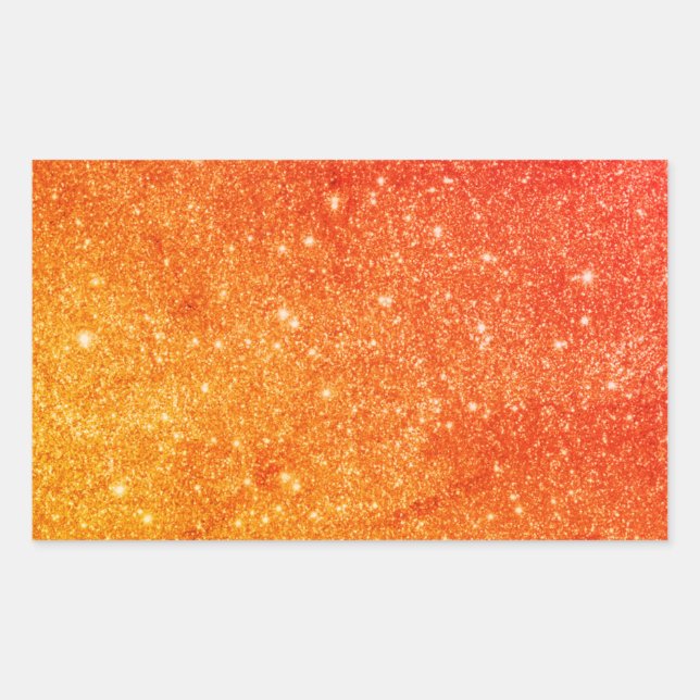 Elegant Orange Glitter  Sticker (Front)