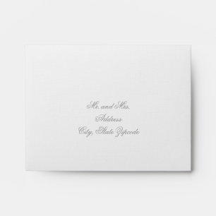 Elegant Orange Interior Wedding RSVP Envelope