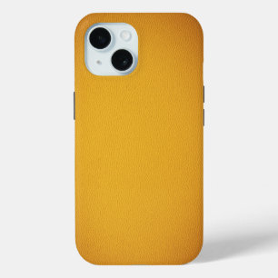Elegant Orange leather iPhone 15 Case
