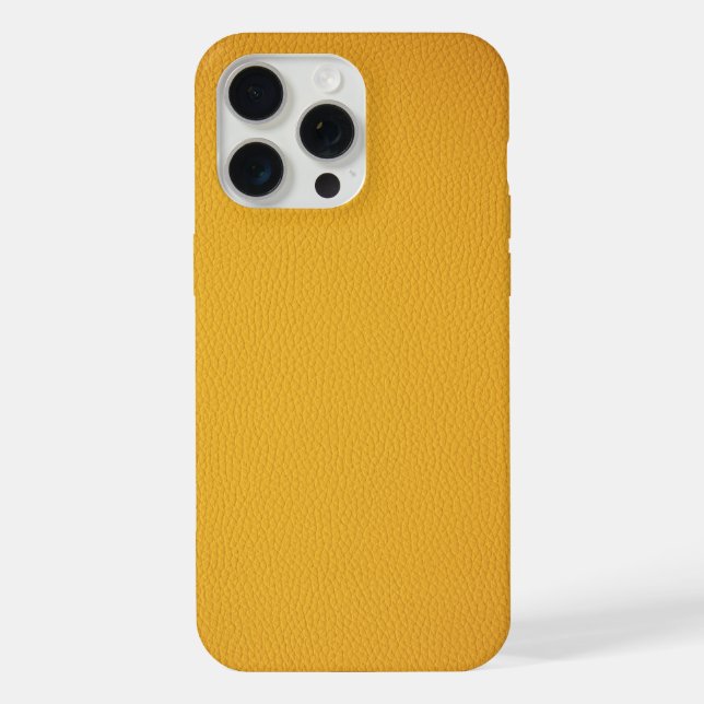  Elegant Orange leather iPhone Case (Back)