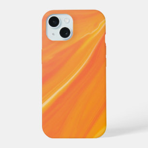 Elegant Orange Marble iPhone 15 Case