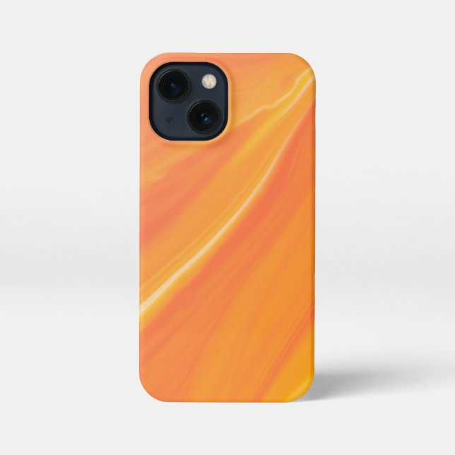  Elegant Orange Marble  iPhone Case (Back)