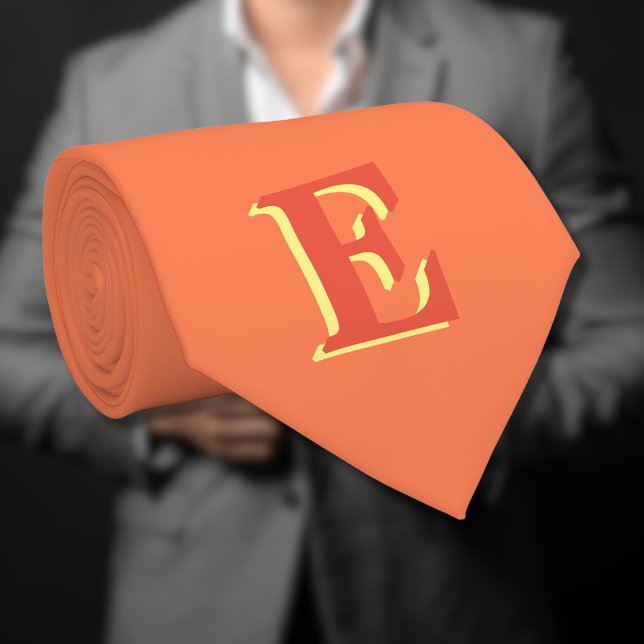Elegant Orange Red 3D Initial Letter | Coral  Tie (Creator Uploaded)
