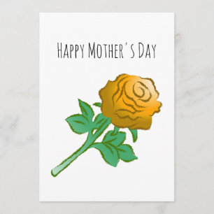Elegant Orange Rose Card
