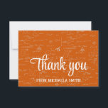 Elegant Orange Script Mathematics Graduation Thank You Card<br><div class="desc">Simple but elegant graduation orange thank you card with a beautiful script font and a background of mathematical formulas and equations. Perfect for math and engineering graduates. Illustrated and designed by Patricia Alvarez.</div>
