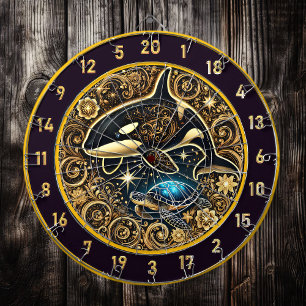 Elegant Orca Turtle Dartboard Decor