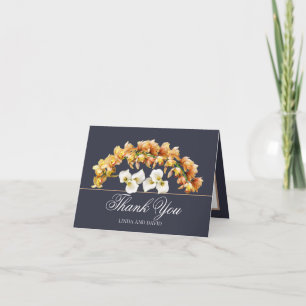 Elegant Orchid & Lily Botanical Pretty Thank You  Card