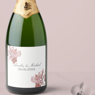 Elegant Orchid Sparkling Wine Label