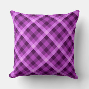 Elégant Orchidée violet Plaid Grand Oreiller