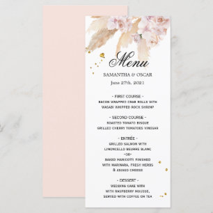 Elegant Orchids & Pampas Beauty Frame Menu