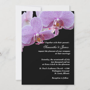 Elegant Orchids Wedding Invitation