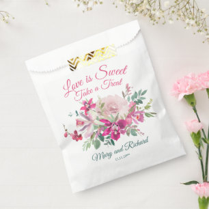 Elegant Orchids Wedding Love is Sweet Take a Treat Favour Bag