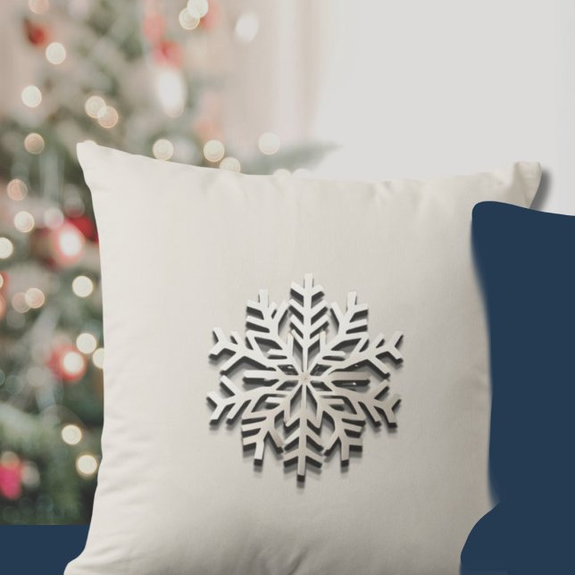 Élégant oreiller à jet de flocon de neige (Créateur téléchargé)