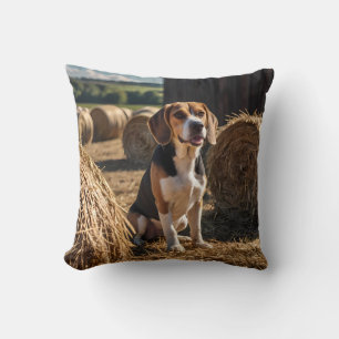 Élégant oreiller à lancer Beagle