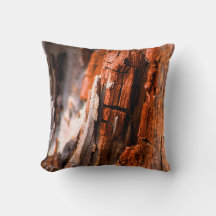 Élégant oreiller à lancer - écorce d'arbre