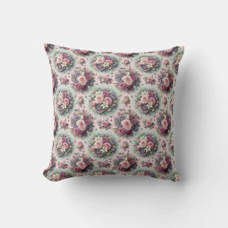 Élégant Oreiller Floral