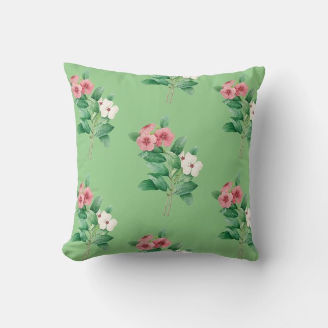 Élégant Oreiller Floral (Recto)