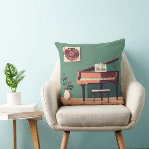Élégant Oreiller Grand Piano