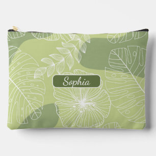 Elegant Organic Green Shape Art for Gifts Accessory Pouch