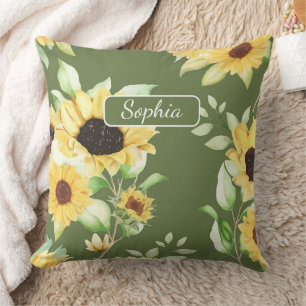 Elegant Organic Green Shape Art for Gifts Throw Pillow