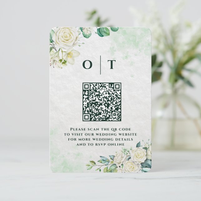 Elegant Organic Modern Wedding Enclosure Card (Standing Front)